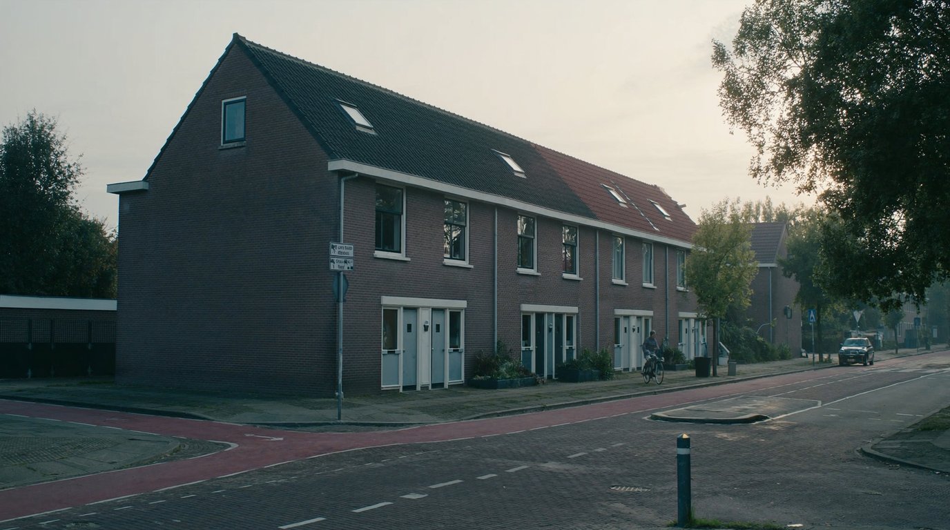 Rustige Nederlandse woonstraat